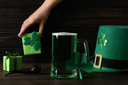 Concept of St. Patrick's Day, accessories for St. Patrick's Day Patrick's Day