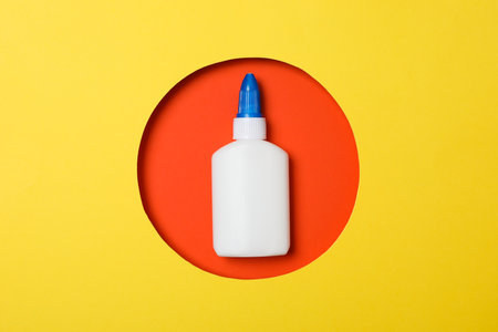 Concept of different office stationery with glueの写真素材