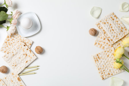 Concept of Jewish Passover holiday, space for text
