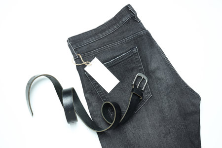 Concept of jeans, casual clothes concept, jeans as daily wearの写真素材