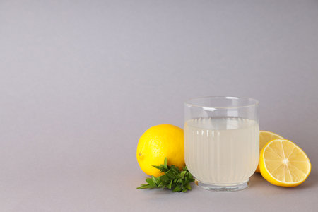 Concept of tasty drink, Limoncello, space for textの写真素材