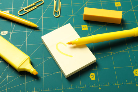 Concept of accessories for patchwork, cutting matの写真素材