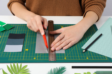Concept of accessories for patchwork, cutting mat