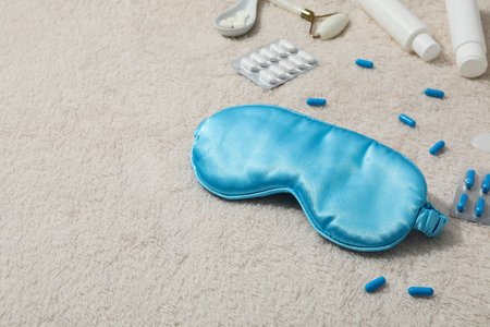 Concept of insomnia or bad sleep, problems with sleepの写真素材