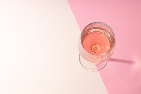 Glass of wine, delicious alcohol drink in glassの写真素材
