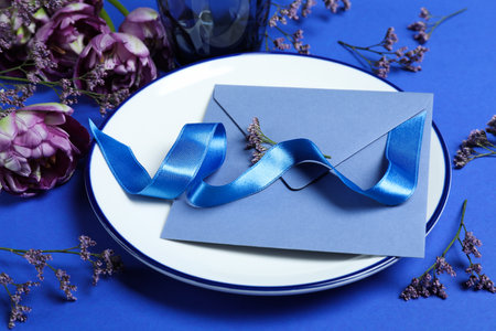 Concept of spring season beautiful table settingの写真素材