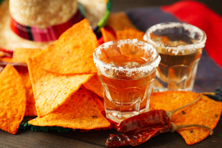 Concept of Mexico food, Mexico cuisine snack and drinkの写真素材