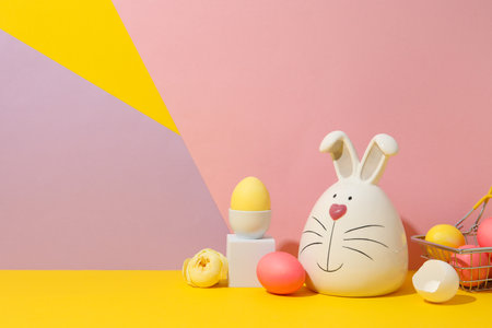 Concept of Easter shopping, holidays shopping concept, space for text