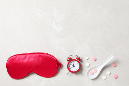 Concept of insomnia or bad sleep, problems with sleepの写真素材