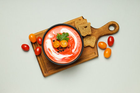 Dish made from tomatoes - tasty tomato soupの写真素材