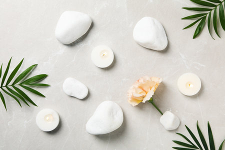 Composition for Zen, Relaxation, Harmony and Balance conceptの写真素材