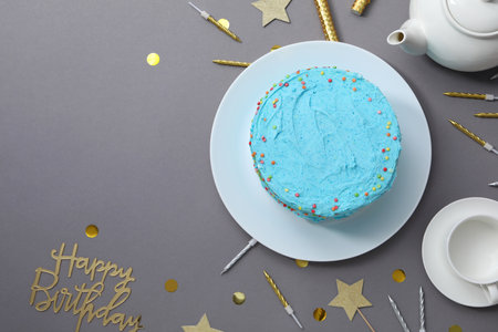 Concept of Happy Birthday, Happy Birthday cakeの写真素材