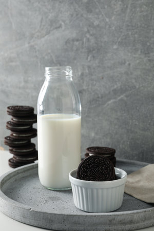 16.02.2022 - Odessa, Ukraine: Concept of tasty cookie with Oreoのeditorial素材