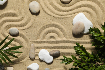 Composition for Zen, Relaxation, Harmony and Balance conceptの写真素材