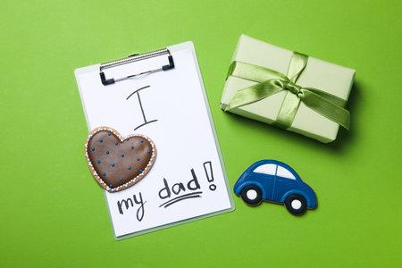 Happy Father's day, composition for Father's day, top viewの写真素材