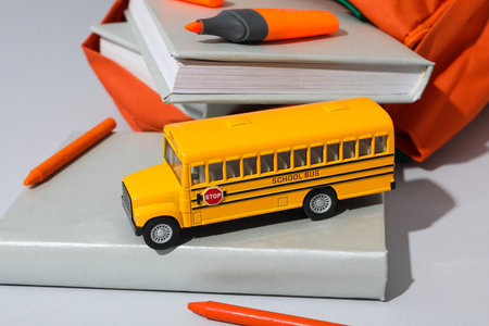 Concept of school education with school accessories