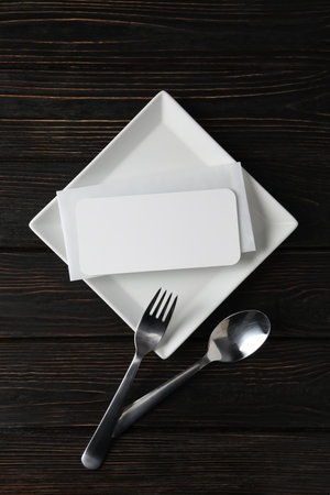 Empty plate, composition for minimal and minimalism conceptの写真素材