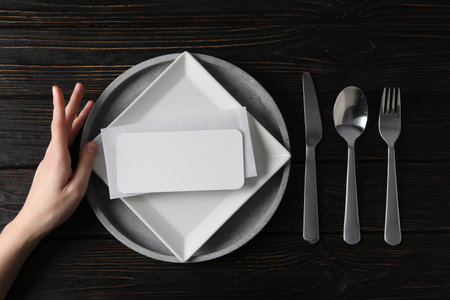 Empty plate, composition for minimal and minimalism concept