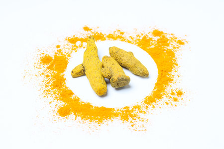 Fragrant seasoning - turmeric, one of the main ingredients in Indian curryの写真素材
