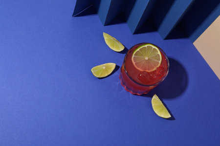Concept of delicious alcohol drink, fresh summer cocktailの写真素材