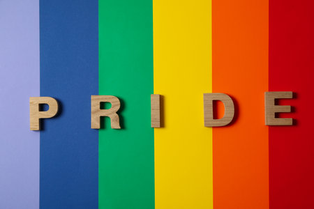 Composition for Pride and LGBTQ community conceptの写真素材