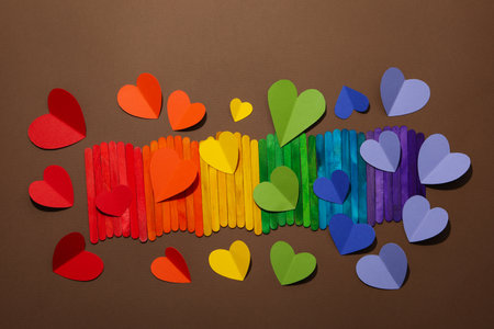 Composition for Pride and LGBTQ community conceptの写真素材