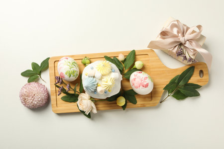 Concept of Easter, spring holy holiday concept, top view