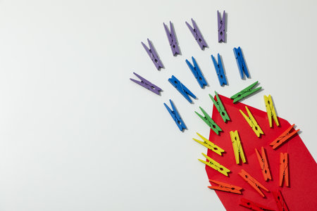 Composition for Pride and LGBTQ community, space for textの写真素材