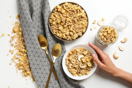 Photo of uncooked food for breakfast - muesli
