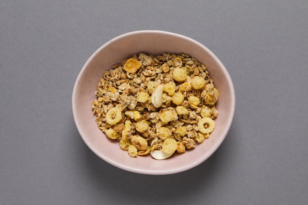 Photo of uncooked food for breakfast - muesliの写真素材