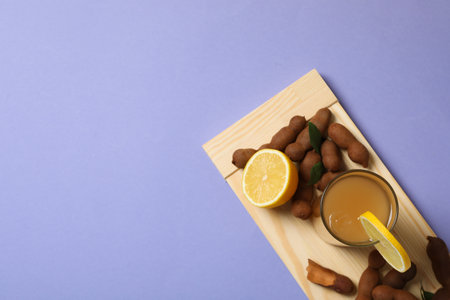 Fresh sweet drink - tamarind juice, tasty drink for refreshingの写真素材