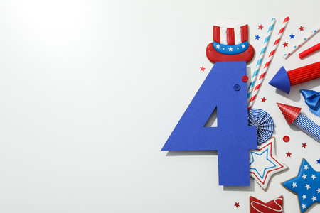 Composition for 4 July, Independence Day of USA, space for text