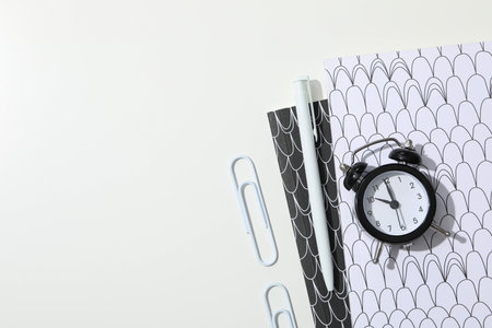 Concept of different stationery accessories, stationery accessories for office workの写真素材