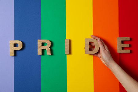 Composition for Pride and LGBTQ community conceptの写真素材