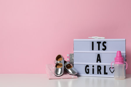 Composition for waiting a baby concept, space for textの写真素材