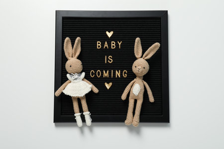 Composition for waiting a baby concept, top viewの写真素材