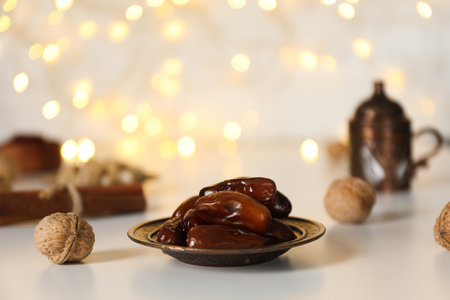 Concept of Muslim holy month Ramadan Kareemの写真素材