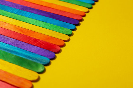 Composition for Pride and LGBTQ community, space for textの写真素材