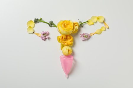 Women's health and women's healthcare concept with uterus