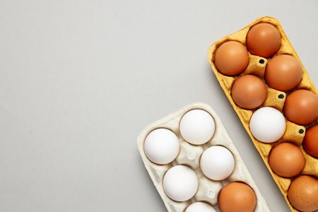 Ingredient for cooking - eggs, space for text