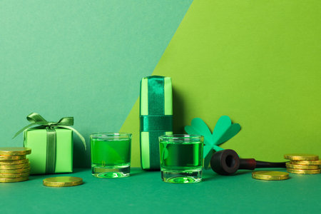 Concept of St. Patrick's Day, space for textの写真素材