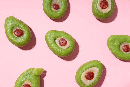 Delicious sweet food - marzipan, composition for sweet food conceptの写真素材