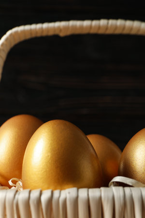 Pension rewards, returns and investment funding concepts, golden eggsの写真素材