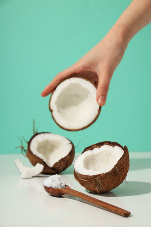 Product for beauty procedures, skin and body care - coconut oil