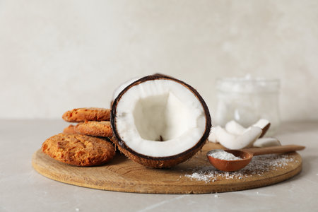 Product for beauty procedures, skin and body care - coconut oilの写真素材