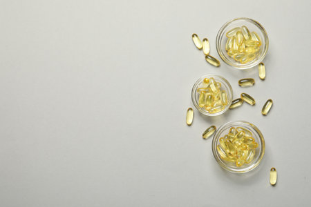 Immunity support capsules - Omega, health care conceptの写真素材