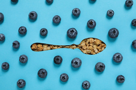 Photo of uncooked food for breakfast - muesliの写真素材