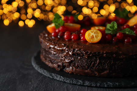Tasty dessert - Chocolate cake, concept of delicious dessertの写真素材