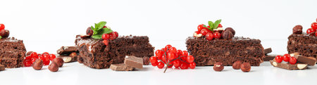 Tasty dessert - Chocolate cake, concept of delicious dessertの写真素材