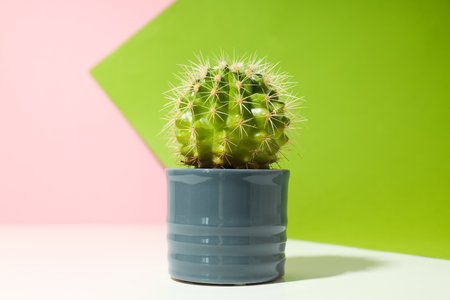 Cozy hobby growing house or indoor plants - cactusの写真素材
